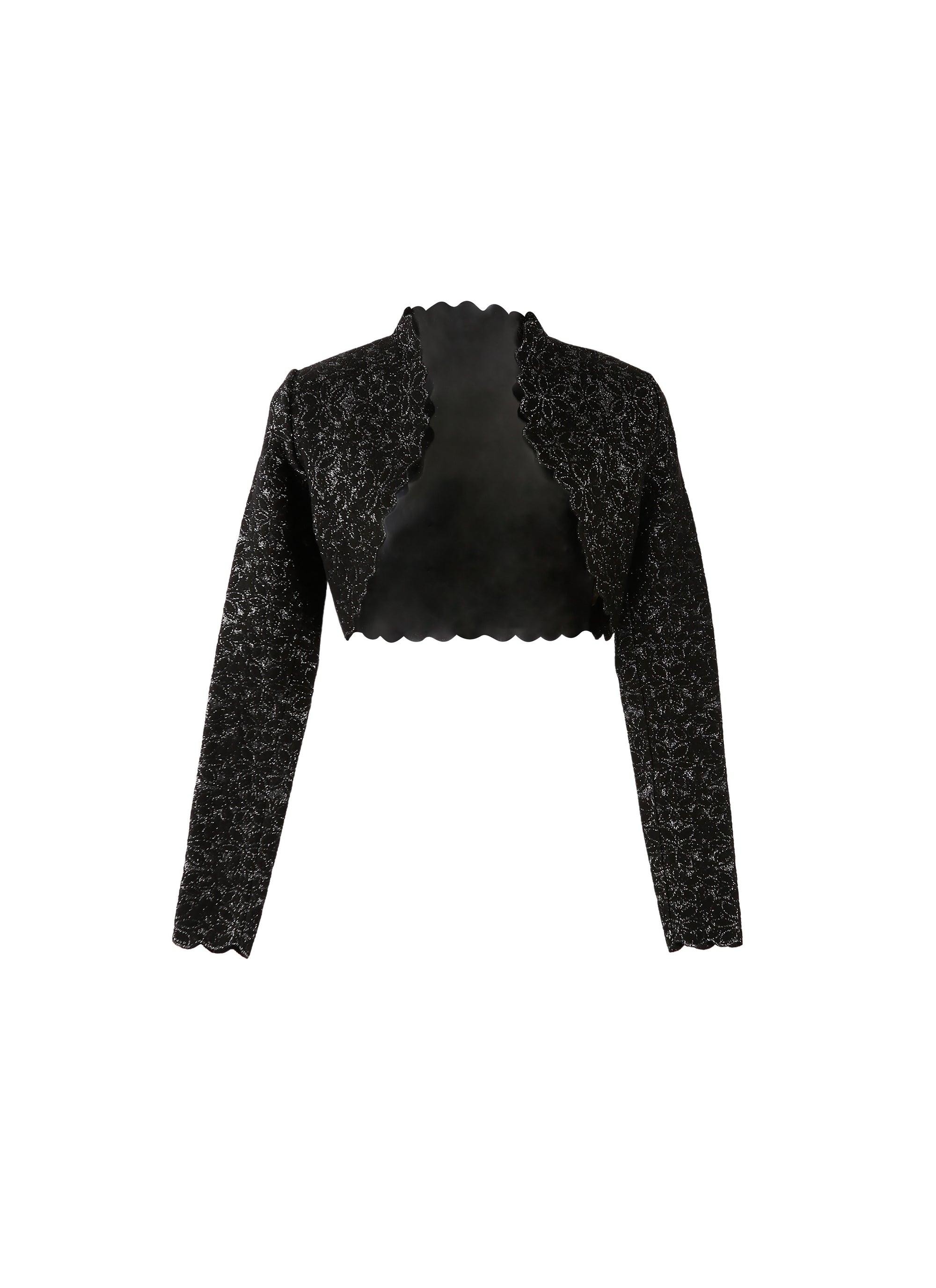 Bolero à manches longues Patio - Noir & Argent