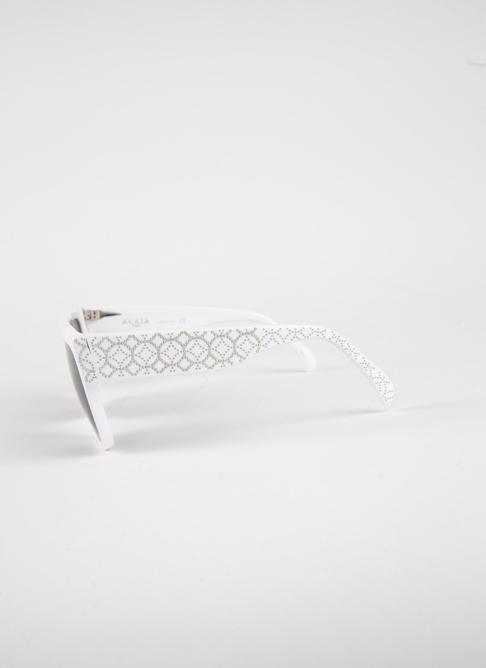 Oversize patterned sunglasses - White & Grey