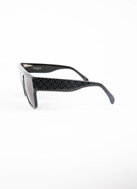 Lunettes de soleil oversize à motif - Gris & Noir