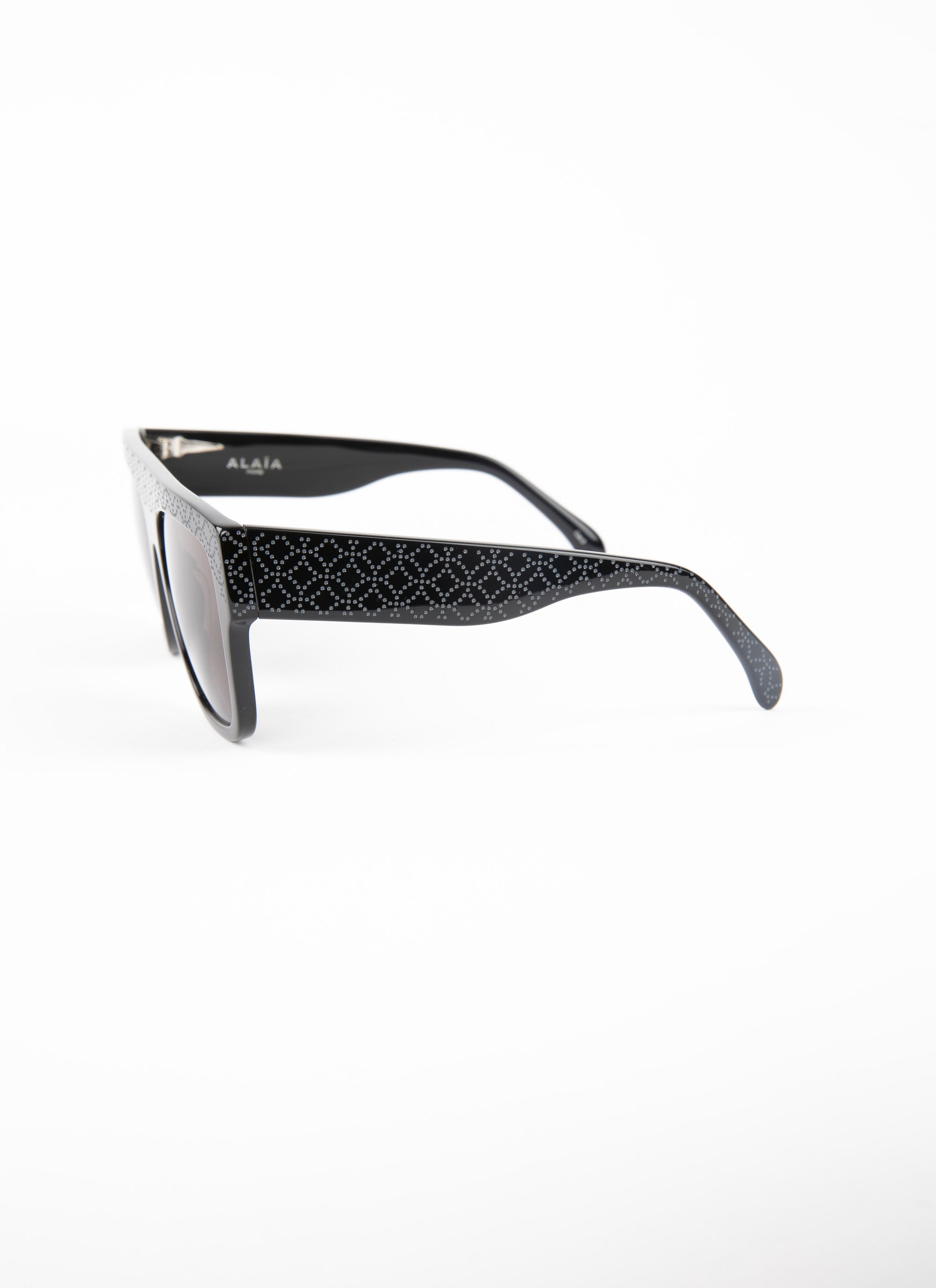 Lunettes de soleil oversize à motif - Gris & Noir