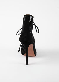 Bottines brodées - Noir & Noir