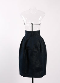 Jupe en denim - Bleu & Or