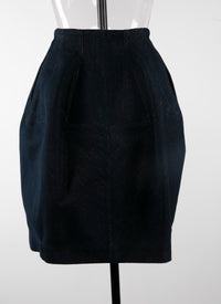 Short skirt in denim - Blue & Gold