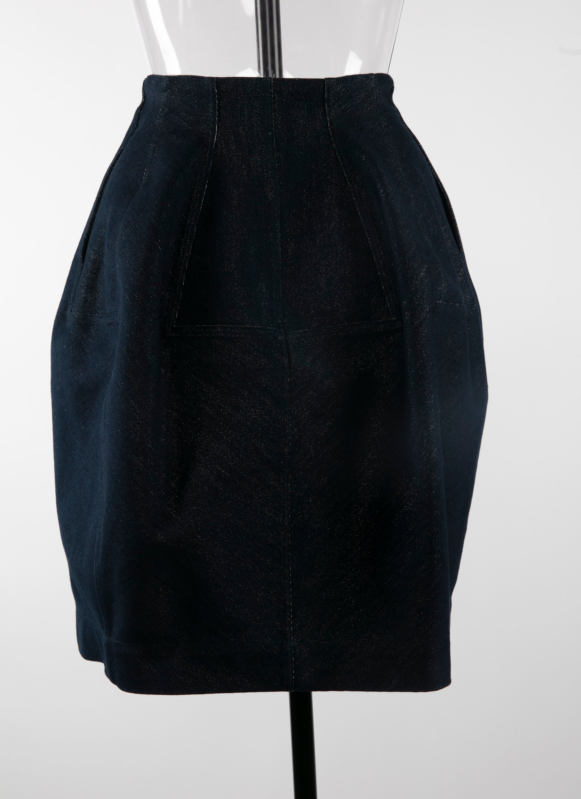 Short skirt in denim - Blue & Gold