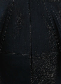 Short skirt in denim - Blue & Gold