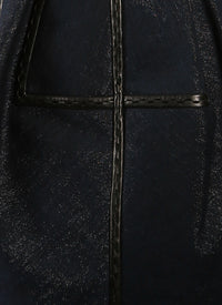 Waisted denim skirt - Blue & Silver