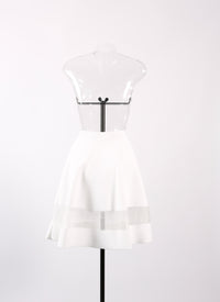 Jupe courte Mansart en maille - Blanc