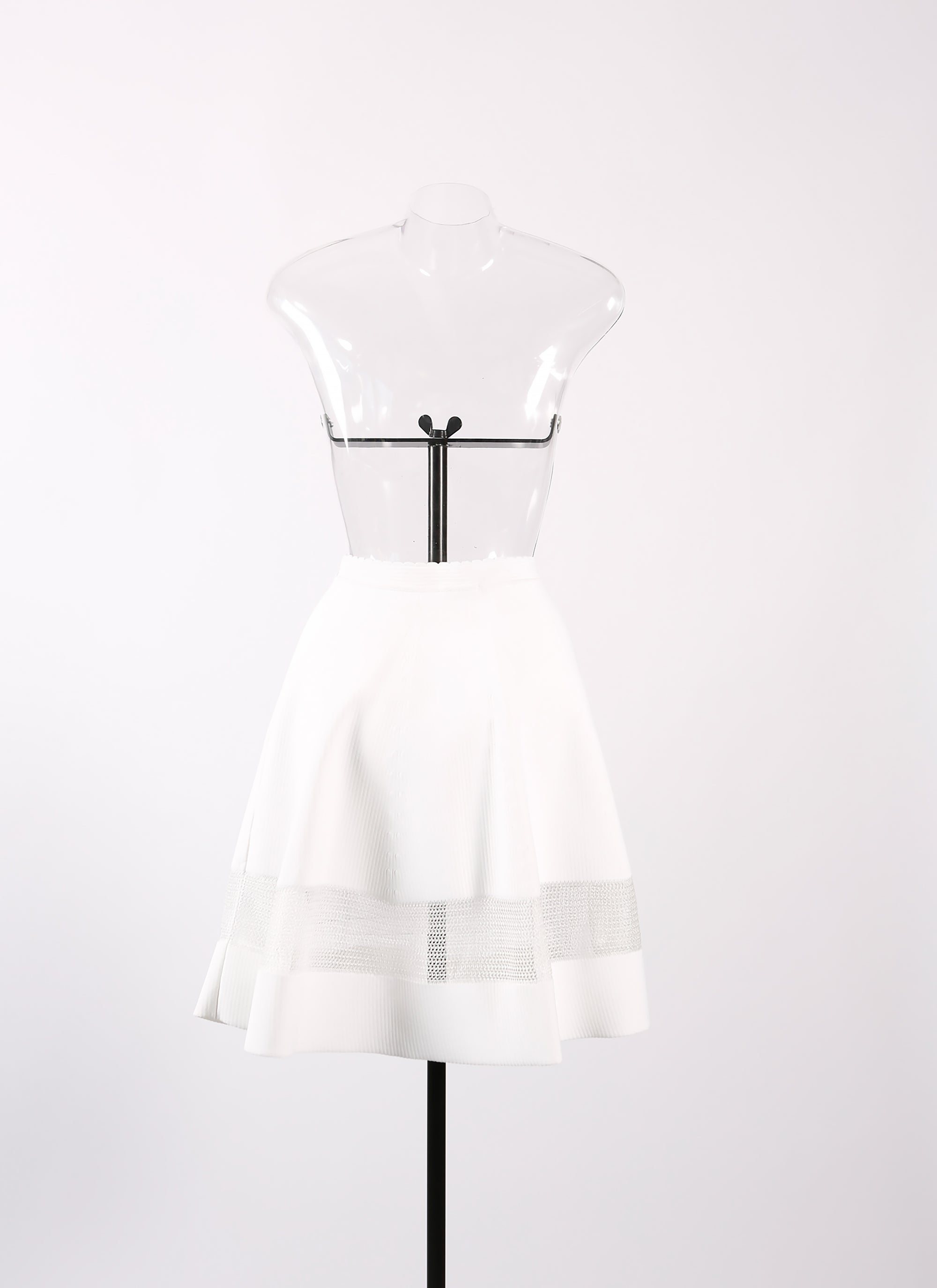 Jupe courte Mansart en maille - Blanc