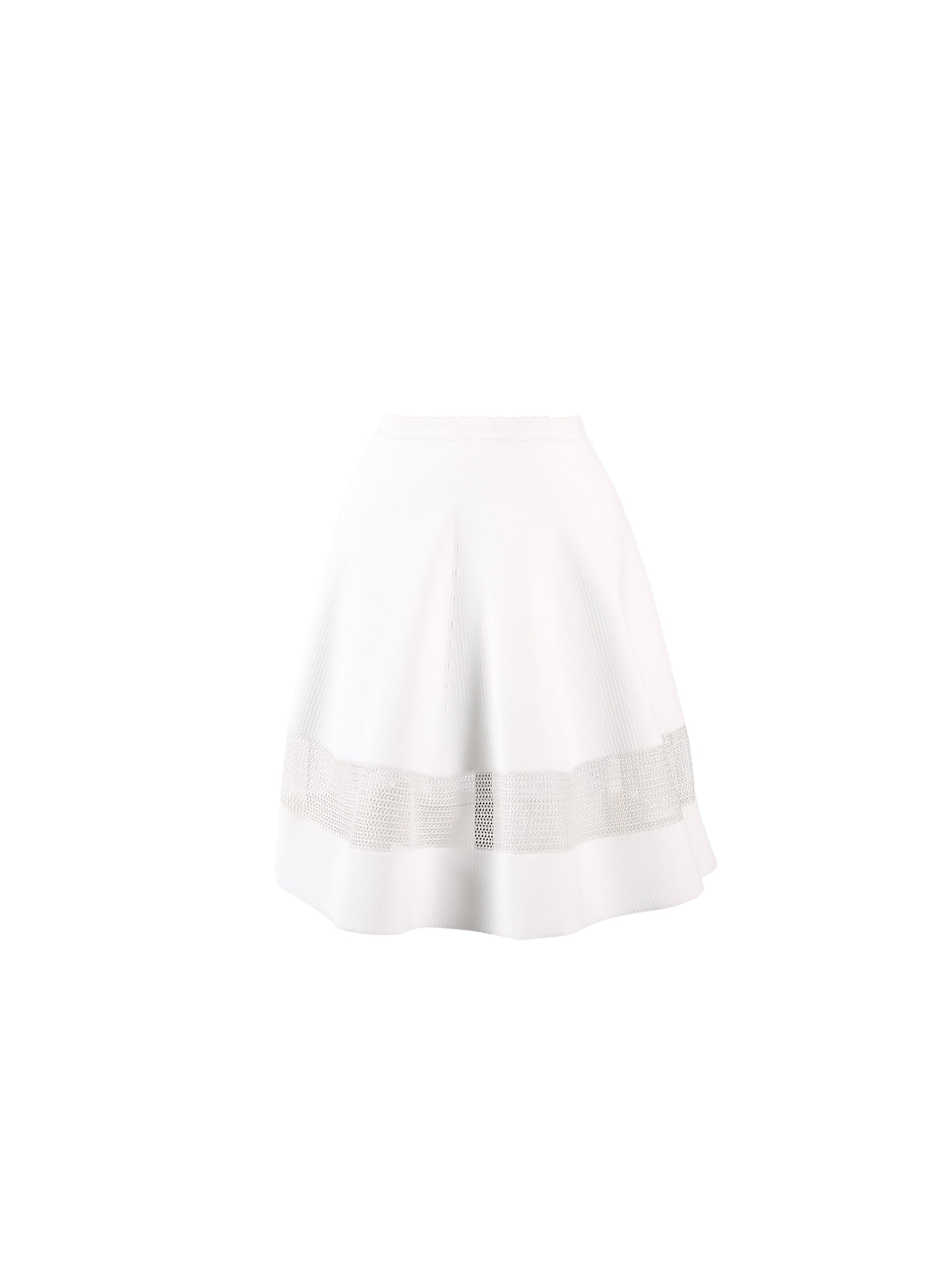 Jupe courte Mansart en maille - Blanc