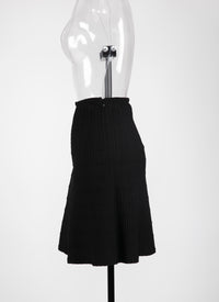 Knitted Pagoda skirt - Black