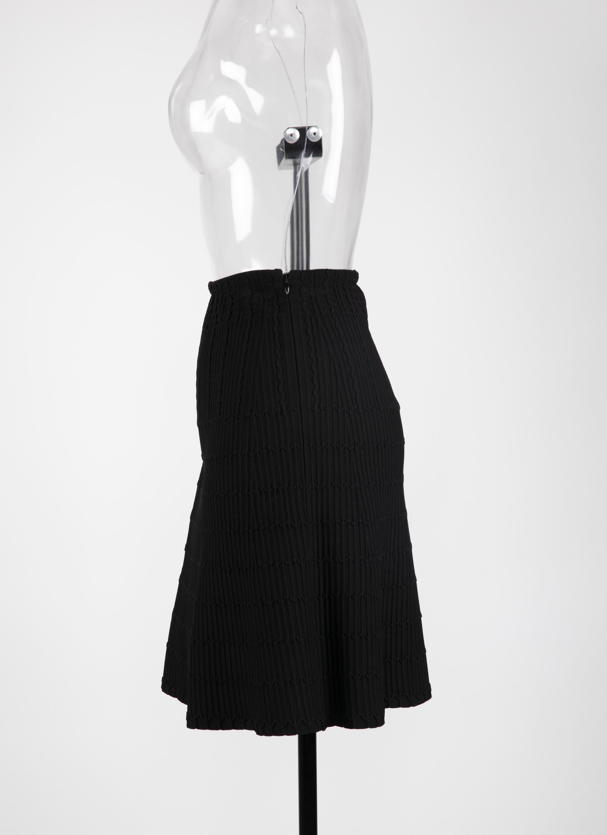Knitted Pagoda skirt - Black