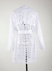 Trench effet baroque - Blanc