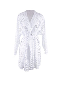 Trench effet baroque - Blanc