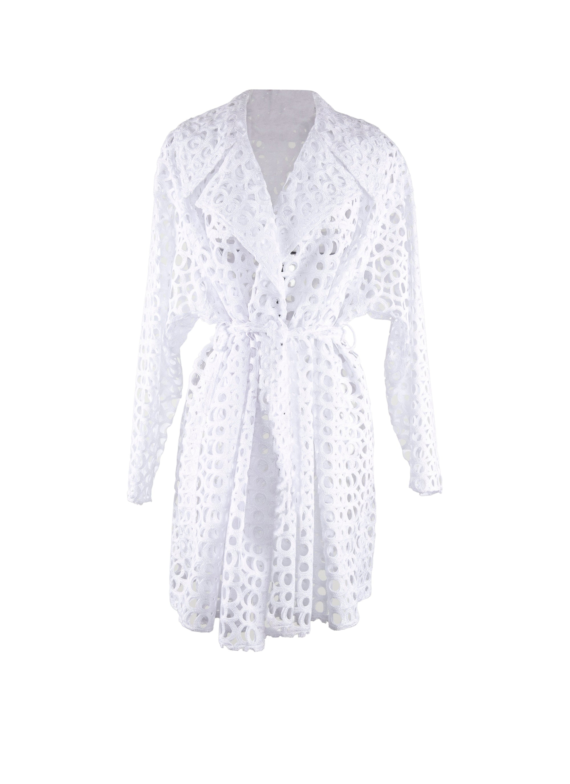 Trench effet baroque - Blanc