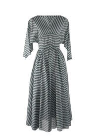 Robe à manches 3/4 Boudoir - Blanc & Vert