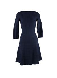 3/4 sleeve knitted Pagoda dress - Night