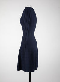 3/4 sleeve knitted Pagoda dress - Night