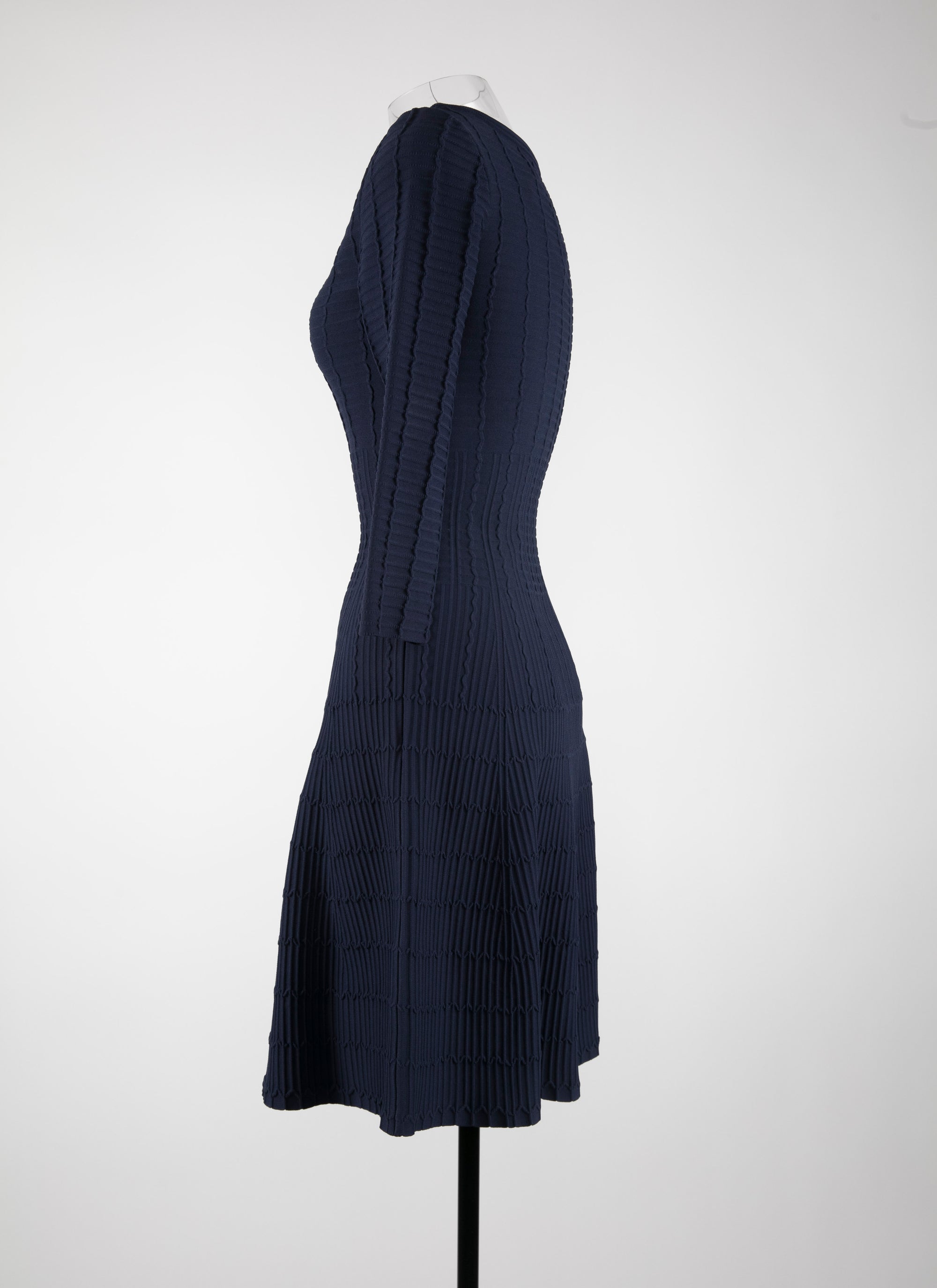 3/4 sleeve knitted Pagoda dress - Night