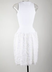 Robe sans manches Houpette - Blanc