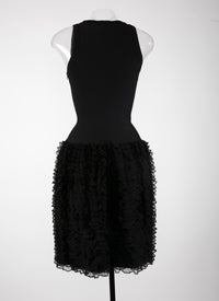 Robe sans manches Houpette - Noir