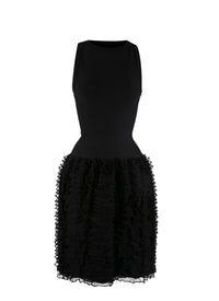 Robe sans manches Houpette - Noir