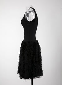 Robe sans manches Houpette - Noir