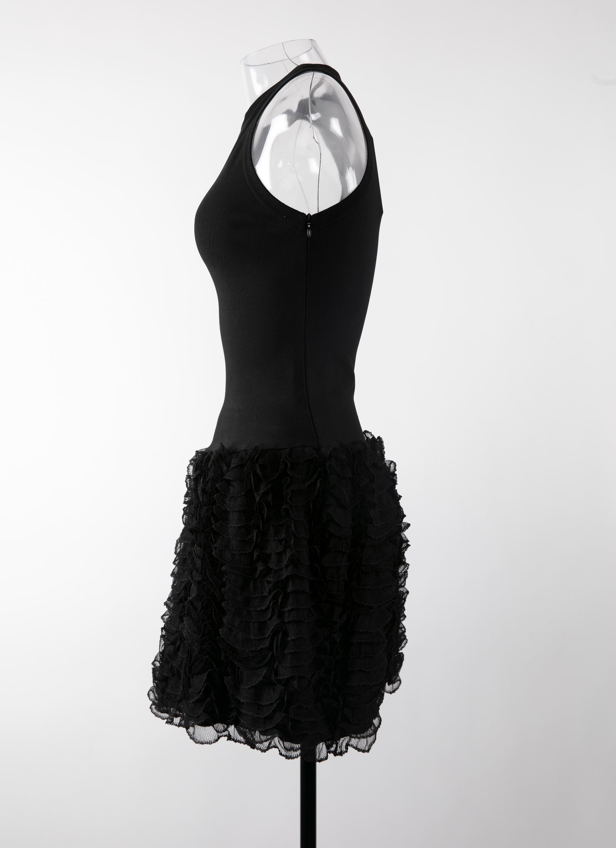 Houpette sleeveless mini dress - Black