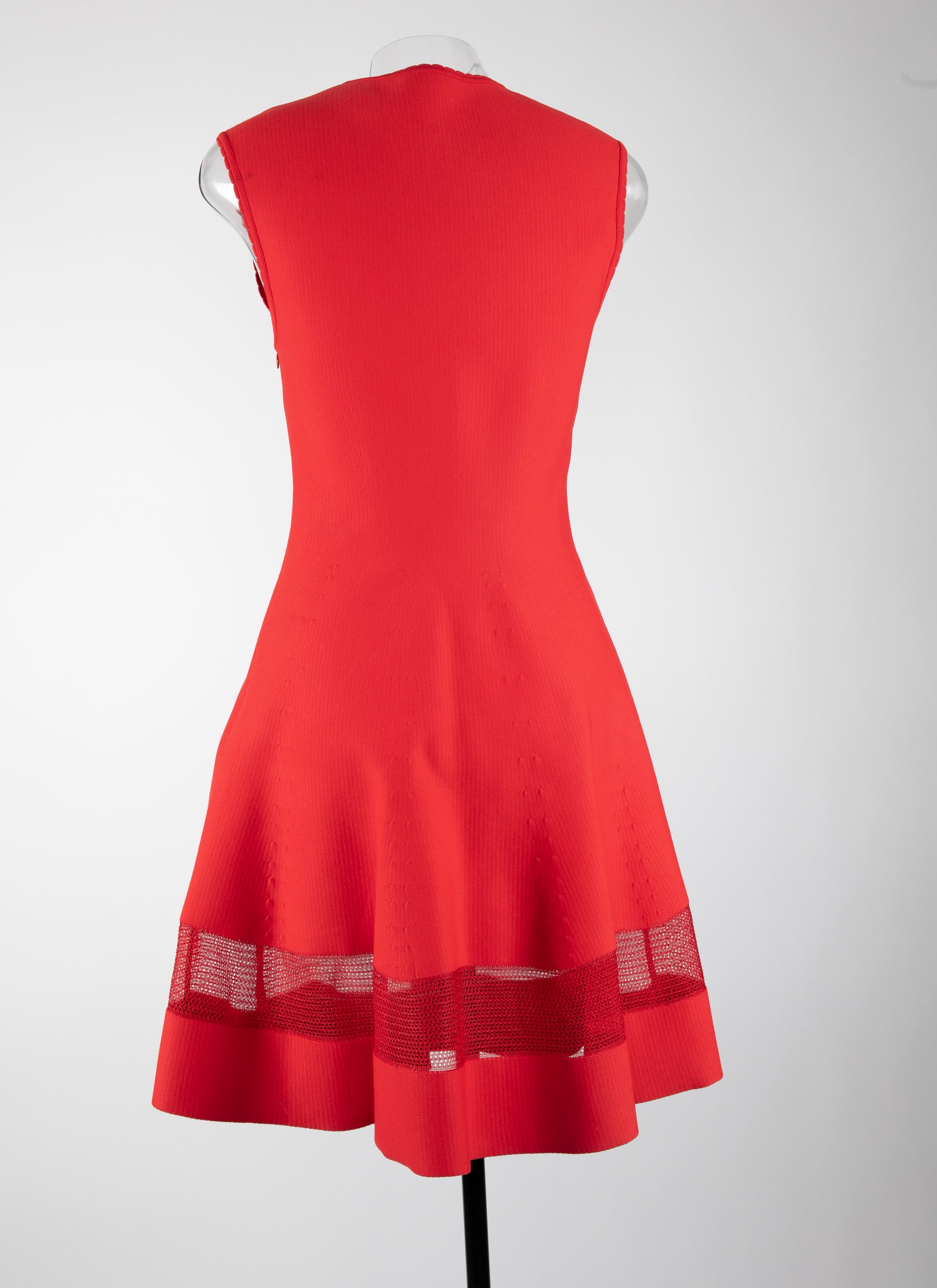 Robe sans manches Mansart en maille - Ecarlate