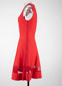Robe sans manches Mansart en maille - Ecarlate
