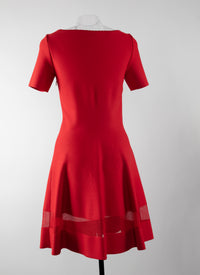 Robe à manches courtes Mansart en maille - Ecarlate
