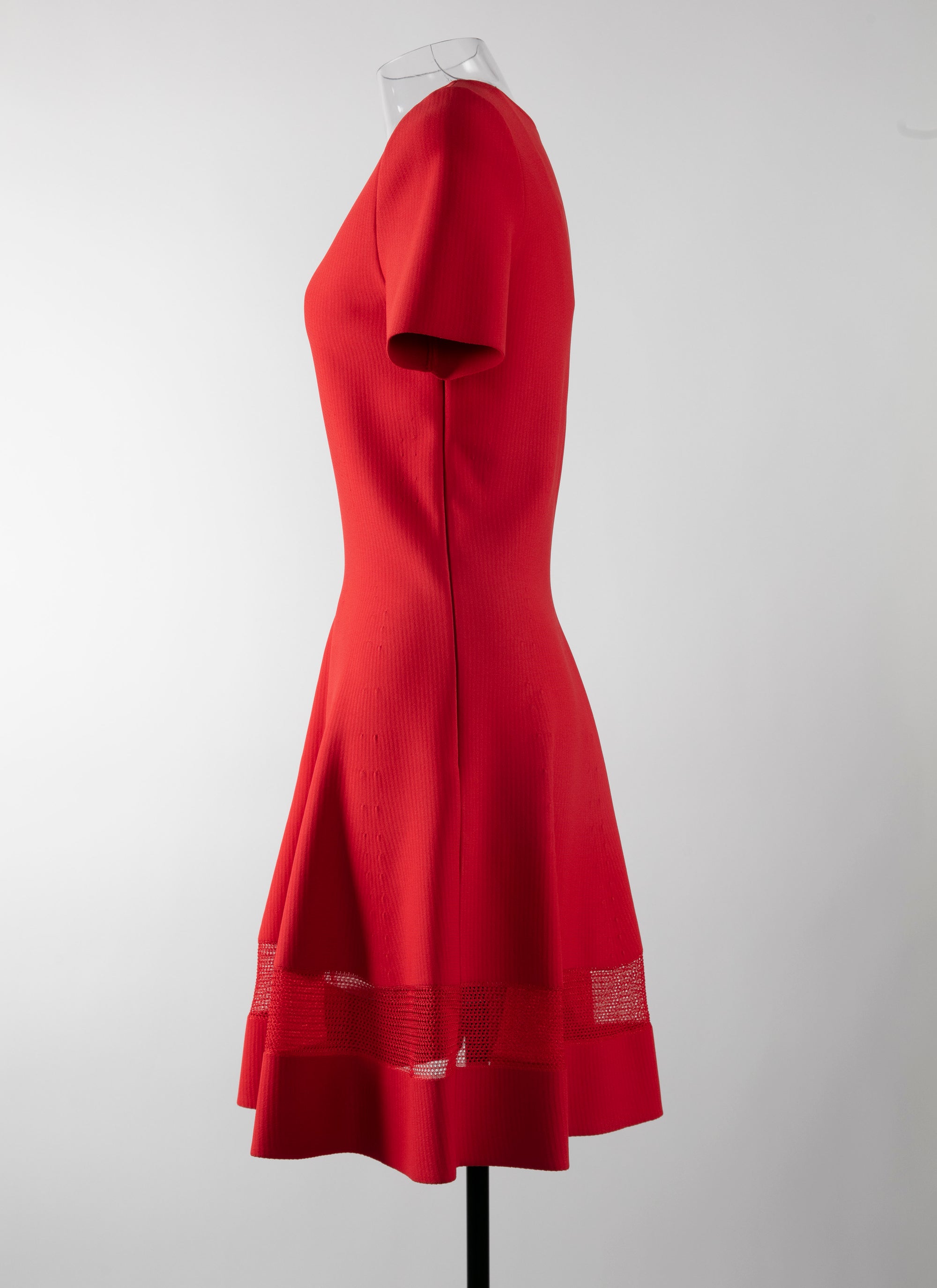 Robe à manches courtes Mansart en maille - Ecarlate