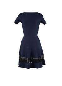 Short-sleeved knitted Mansart dress - Night