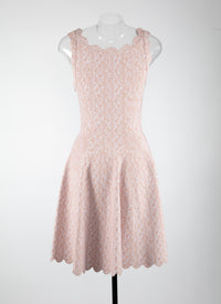 Sleeveless knitted Camée dress - Flesh Pink