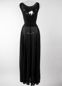 Galante silk sleeveless dress - Black