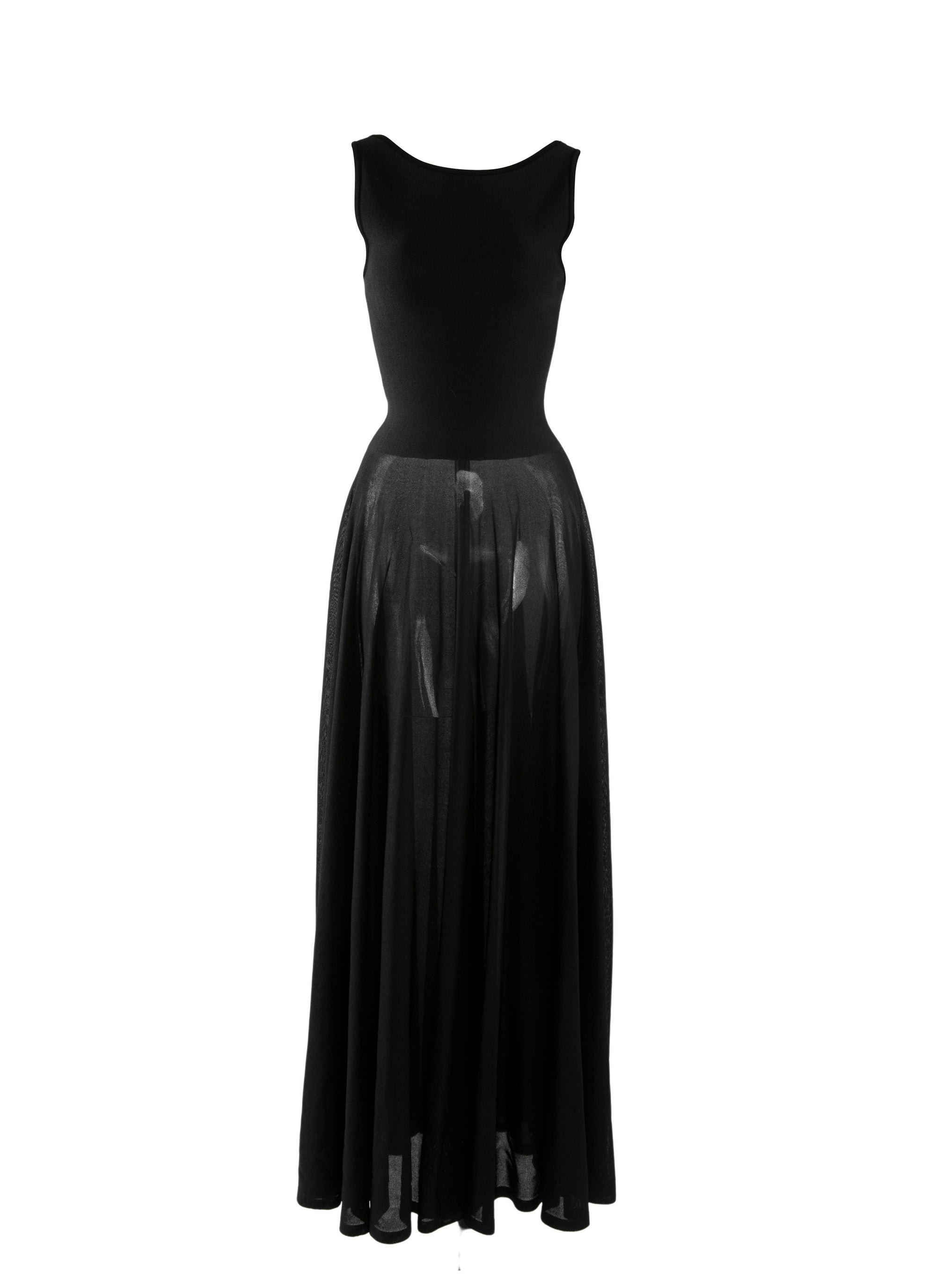 Galante silk sleeveless dress - Black