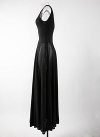 Galante silk sleeveless dress - Black