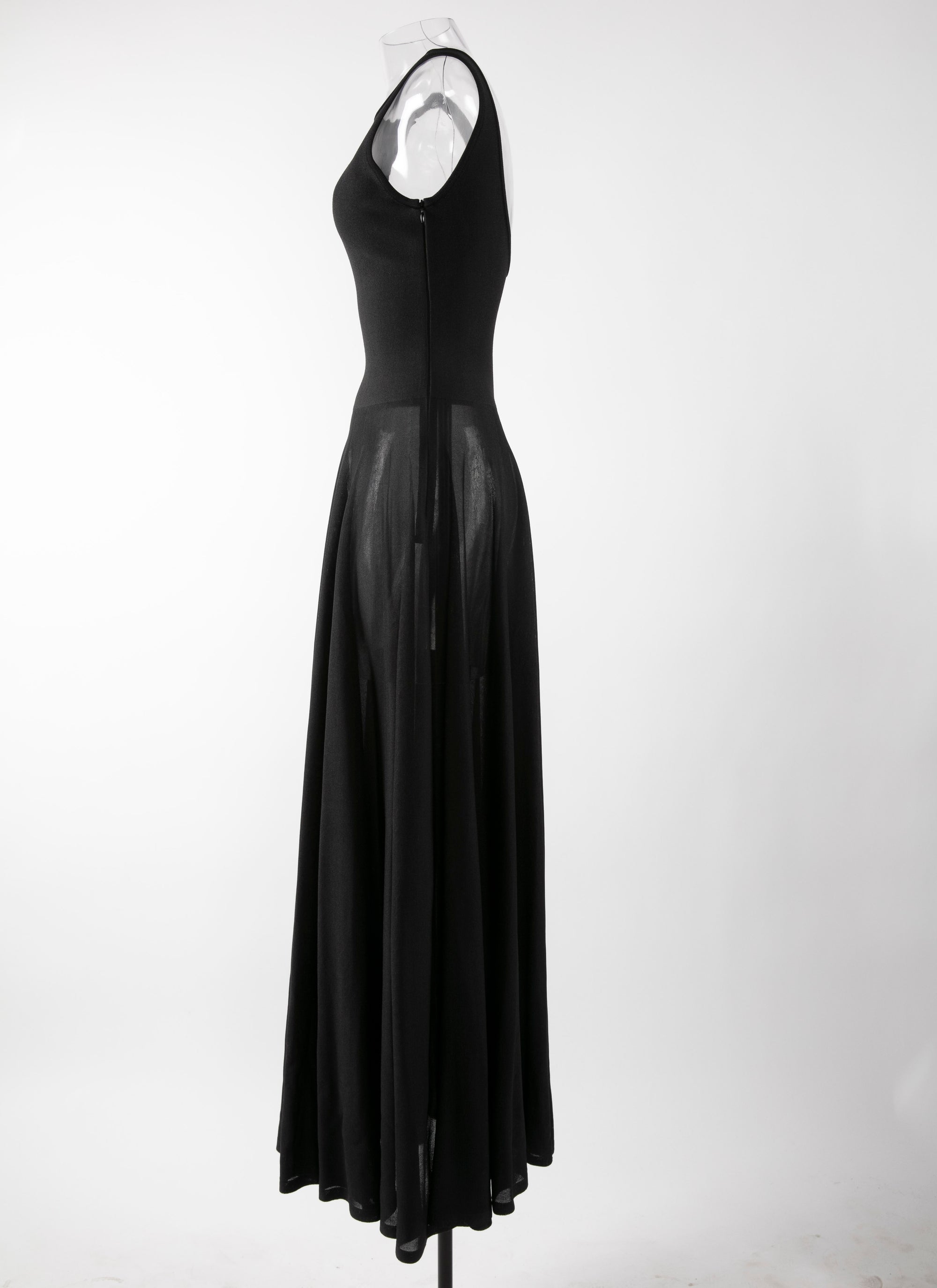 Galante silk sleeveless dress - Black
