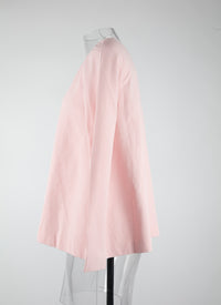 Pull à manches longues en maille - Rose Très Clair