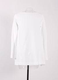 Pull à manches longues en maille - Blanc Cassé