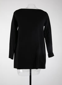 Pull à manches longues en maille - Noir