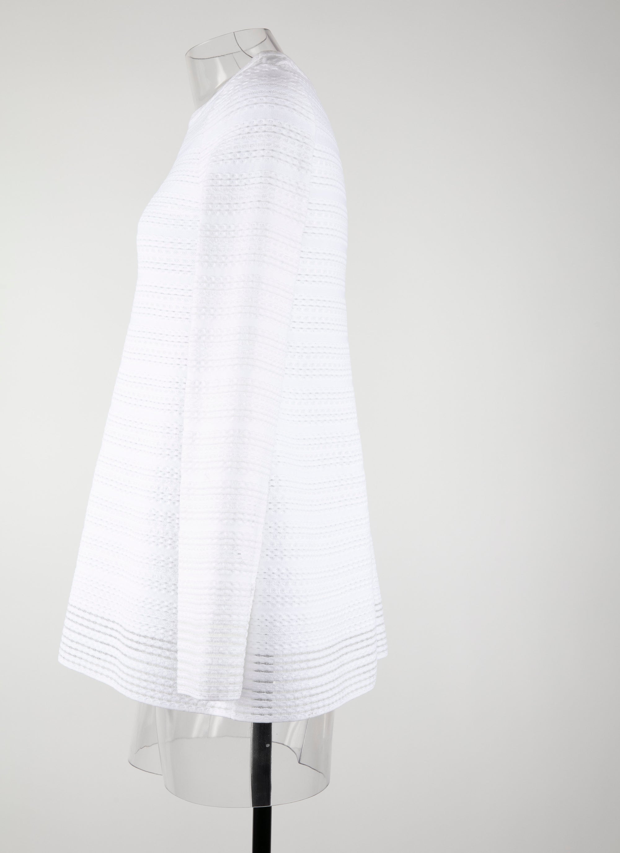 Pull à manches longues Brocart en maille - Blanc
