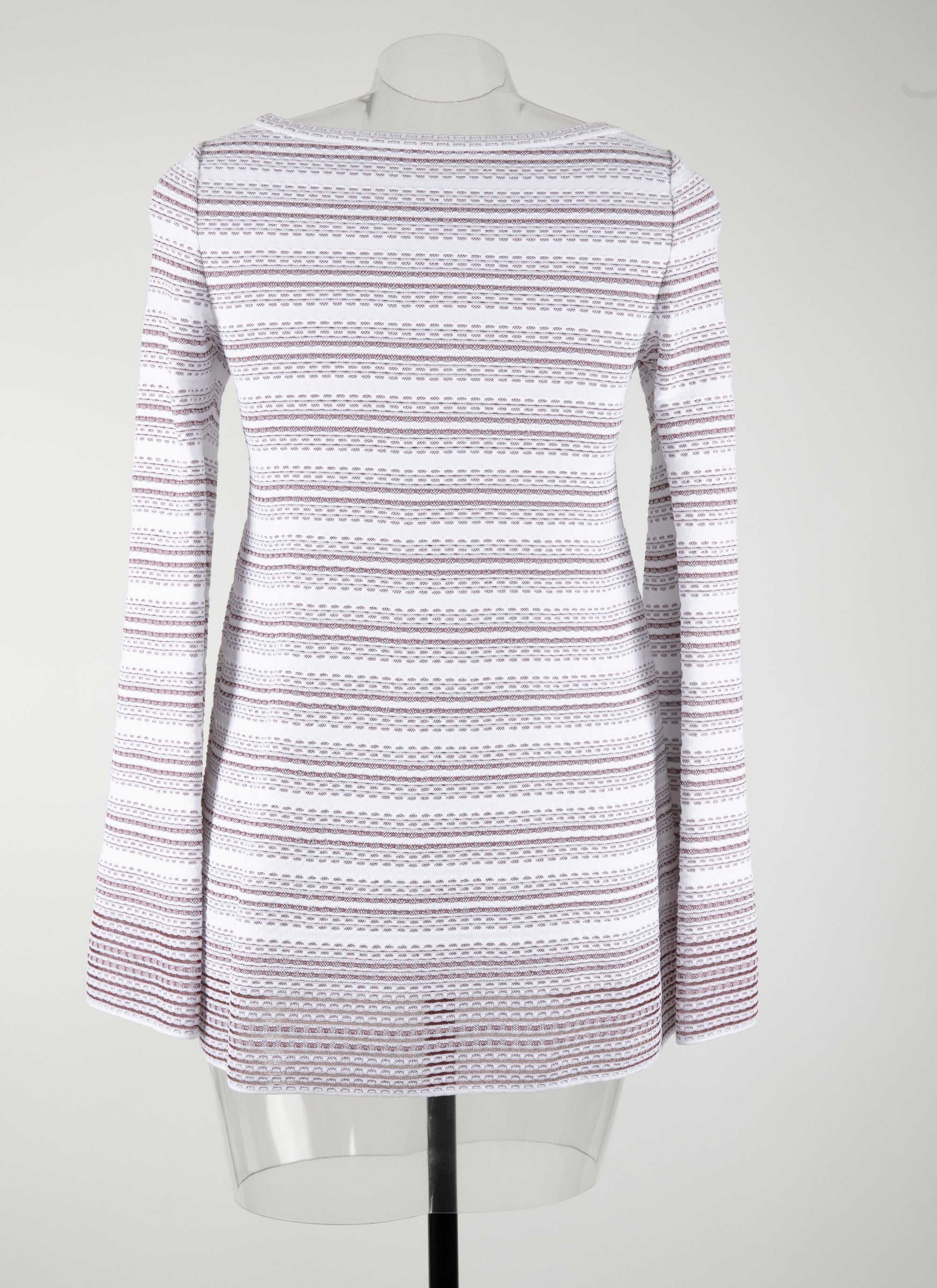Brocart knitted long sleeve jumper - White & Red