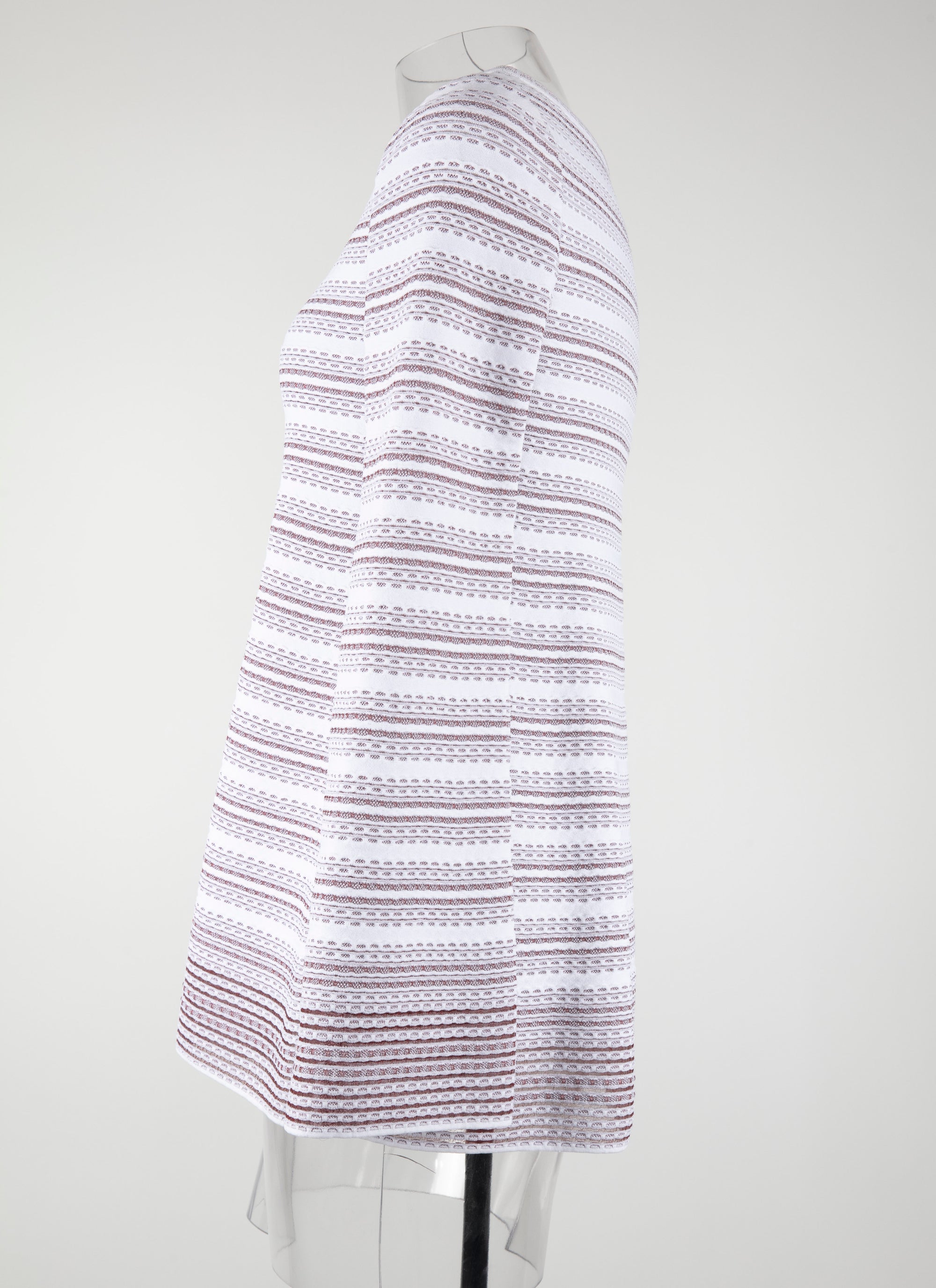 Brocart knitted long sleeve jumper - White & Red