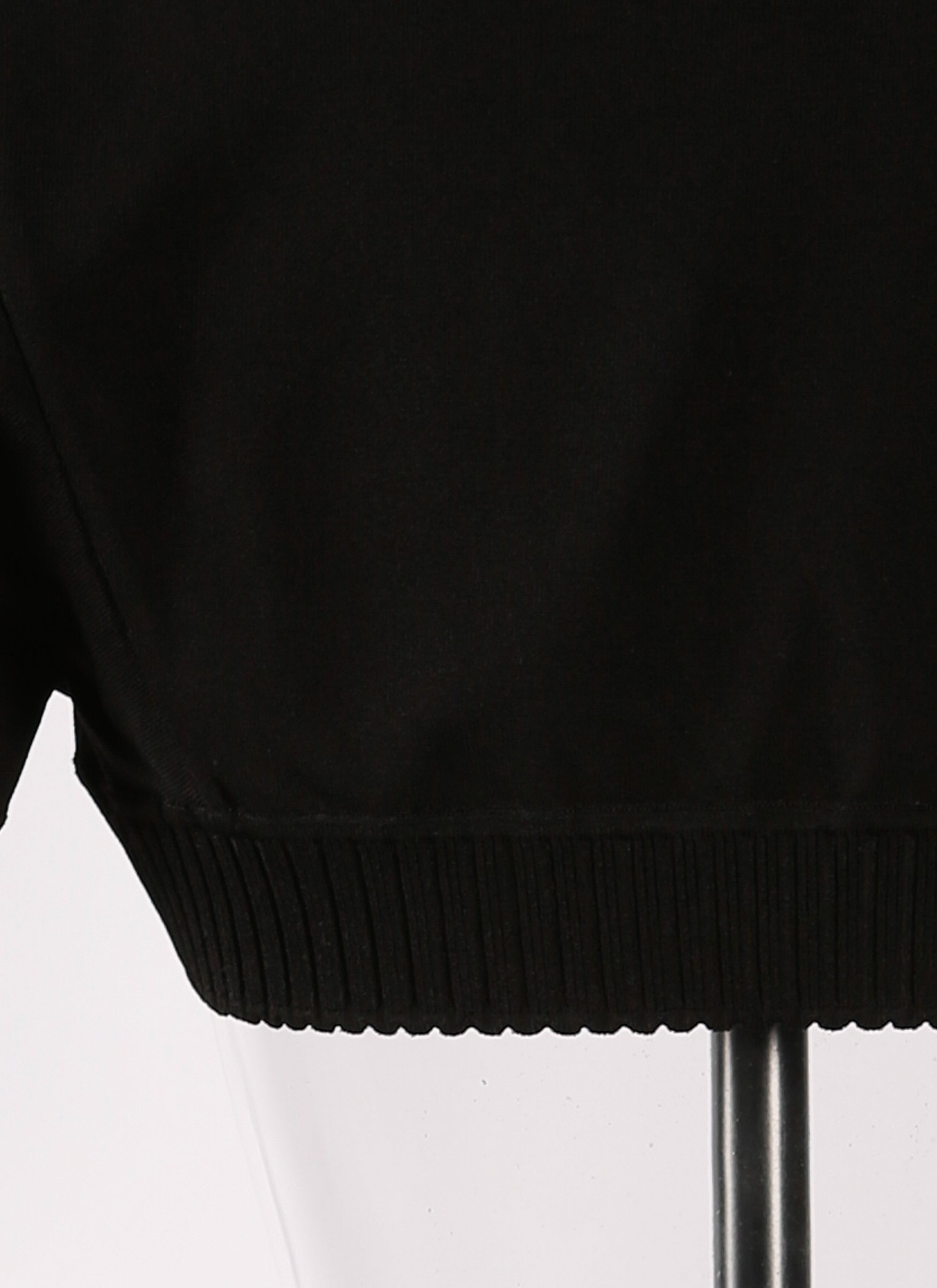 Bolero à manches courtes Trianon en maille - Noir