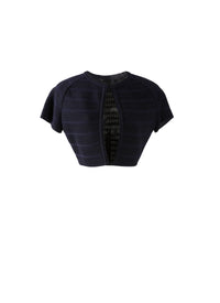 Cardigan à manches courtes Brocart en maille - Nuit