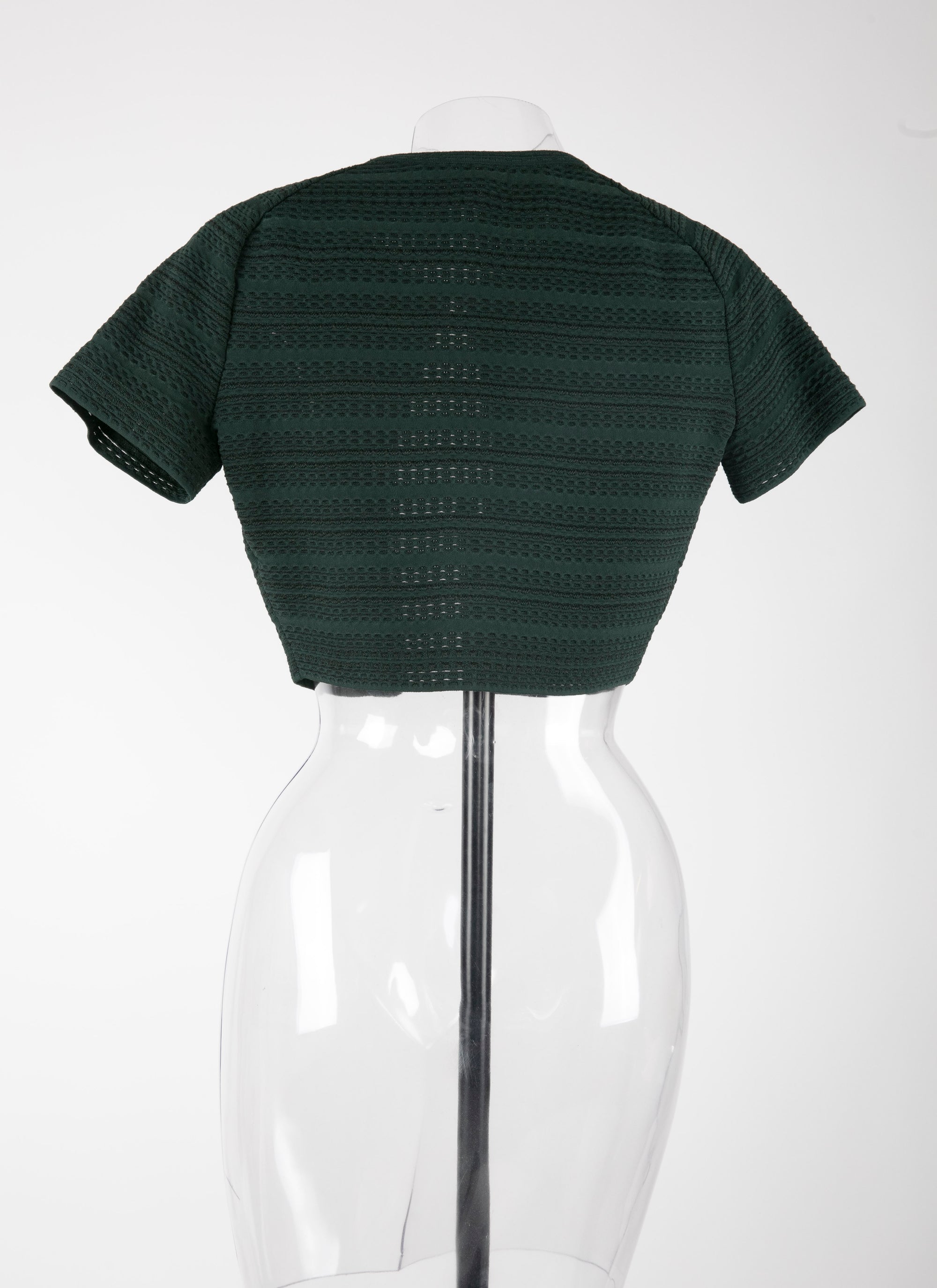 Cardigan à manches courtes Brocart en maille - Vert Imperial