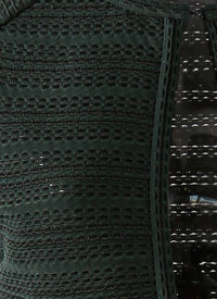 Cardigan à manches courtes Brocart en maille - Vert Imperial