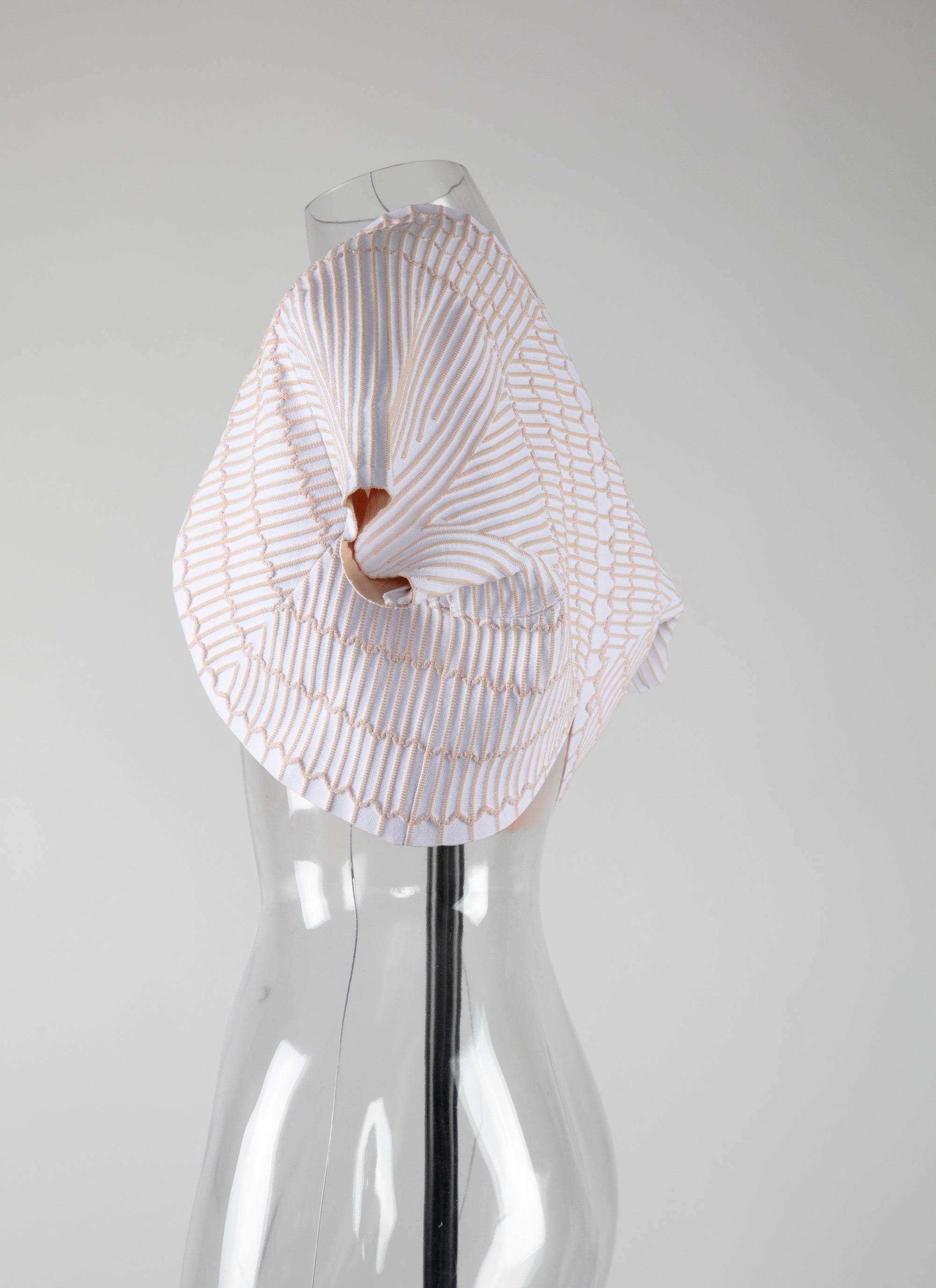 Bolero à manches courtes Pagode en maille - Blanc & Chair