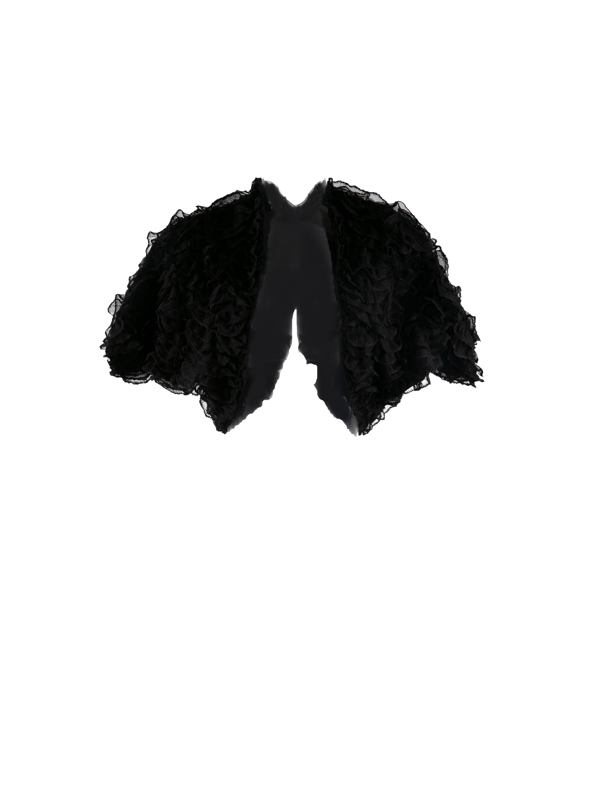 Bolero à manches courtes Houpette - Noir