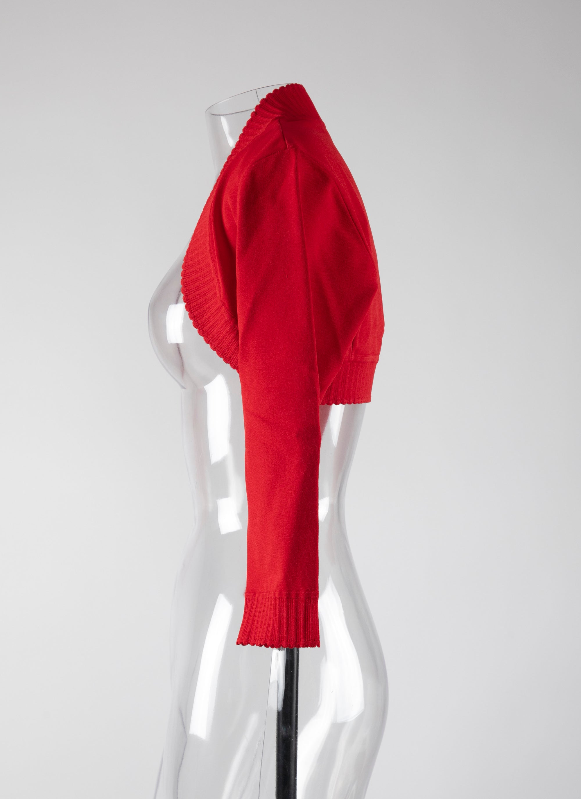 Bolero à manches 3/4 Trianon en maille - Ecarlate